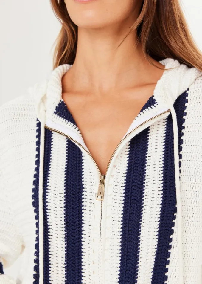 The Upside KAI CROCHET HOODIE White Shop Jackets and Coats The Upside KAI CROCHET HOODIE White Shop Jackets and Coats