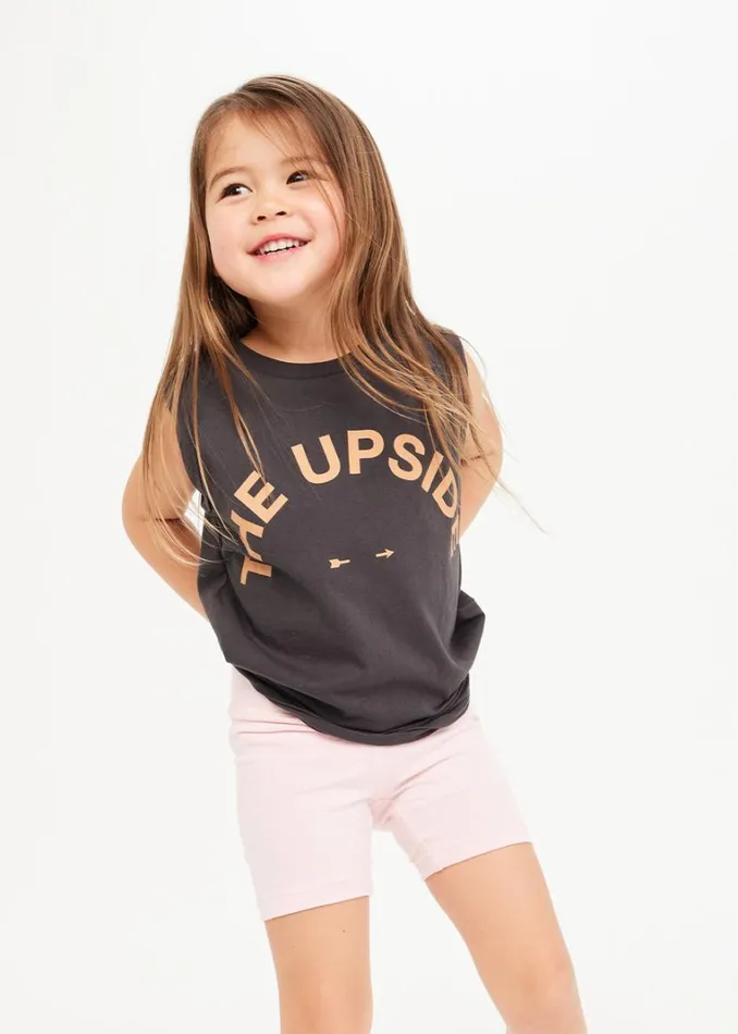 The Upside KIDS MUSCLE TANK Washed Black Shop Shirts and Tanks