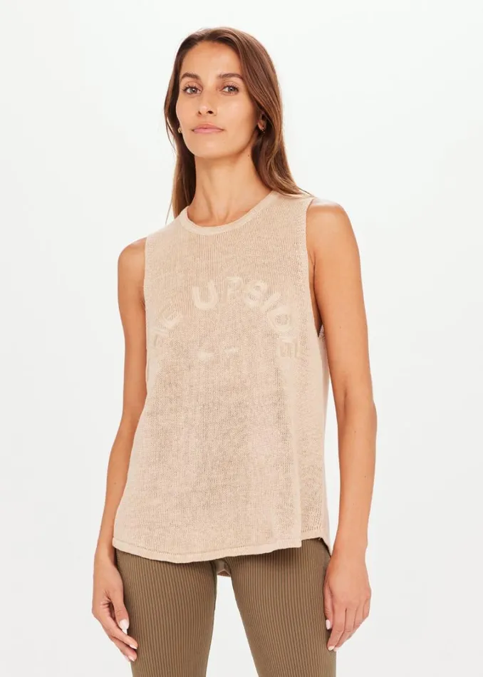 The Upside KNITTED MUSCLE TANK Pebble Shop Shirts and Tanks The Upside KNITTED MUSCLE TANK Pebble Shop Shirts and Tanks