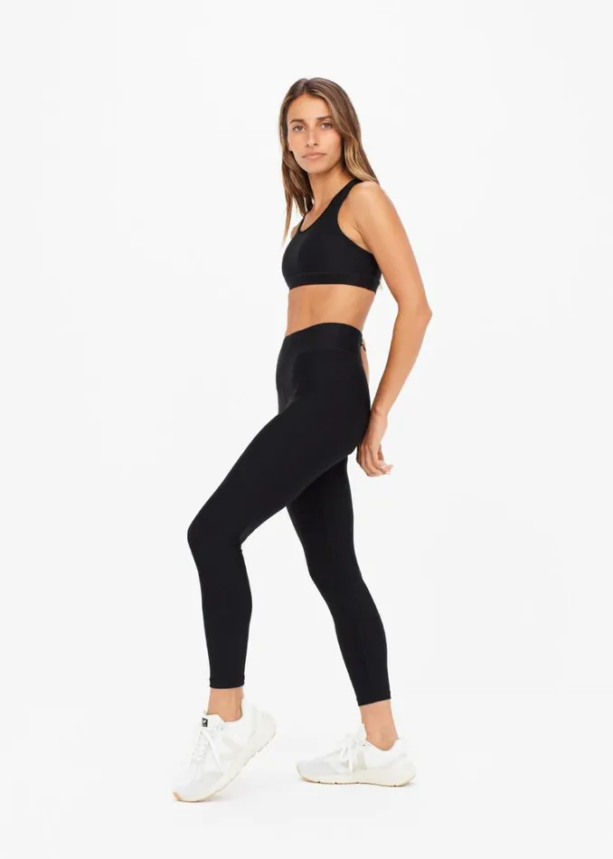 The Upside MATTE TECH MIDI PANT Black Shop Leggings The Upside MATTE TECH MIDI PANT Black Shop Leggings