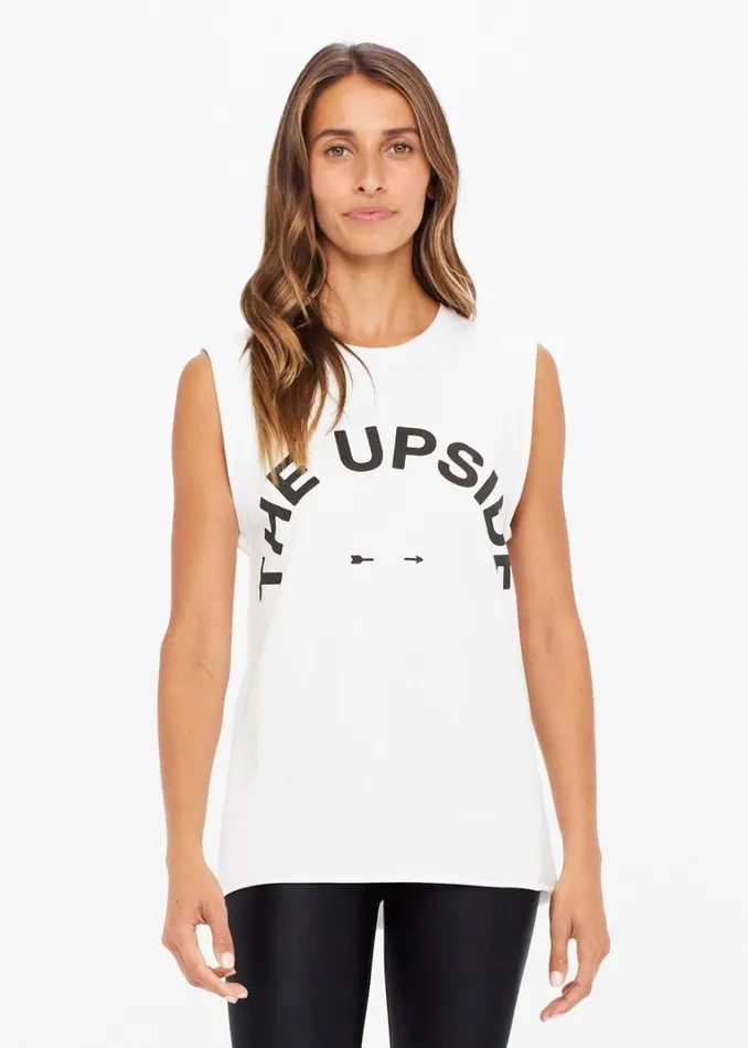 The Upside MUSCLE TANK White Shop Shirts and Tanks