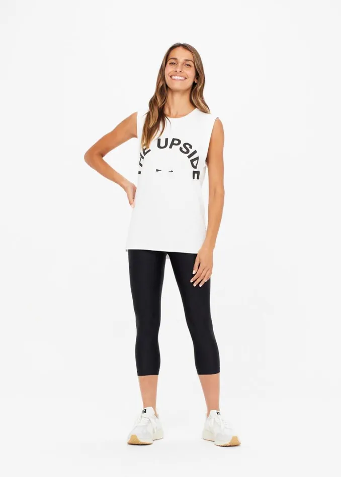 The Upside MUSCLE TANK White Shop Shirts and Tanks