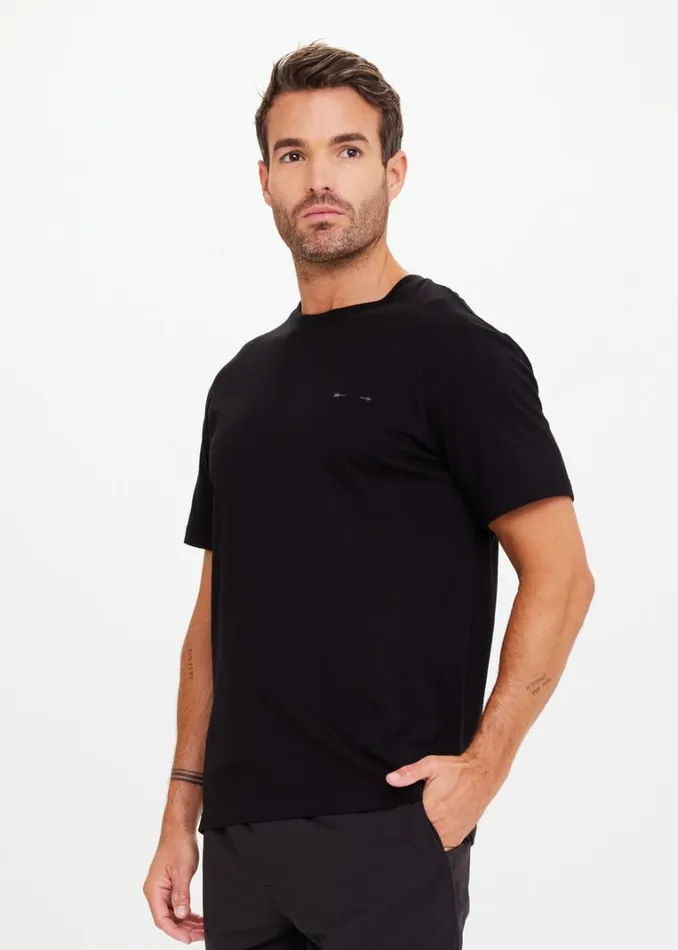 The Upside NEWMAN TEE Black Shop Tops The Upside NEWMAN TEE Black Shop Tops