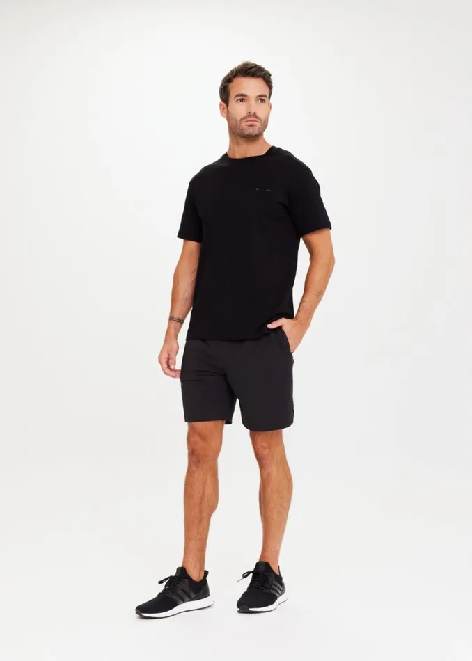 The Upside NEWMAN TEE Black Shop Tops The Upside NEWMAN TEE Black Shop Tops