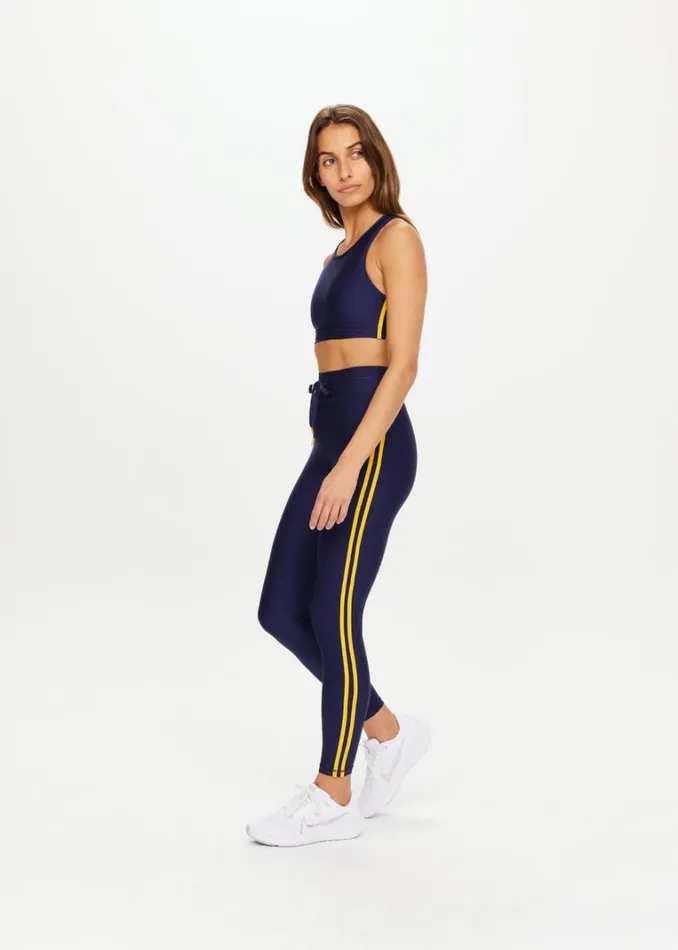 The Upside OXFORD NORA BRA Navy Shop Sports Bras