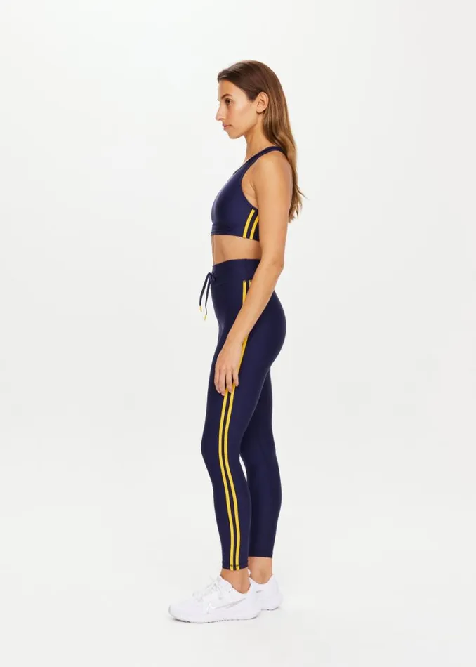 The Upside OXFORD NORA BRA Navy Shop Sports Bras
