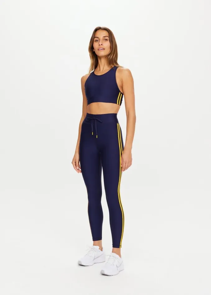 The Upside OXFORD NORA BRA Navy Shop Sports Bras