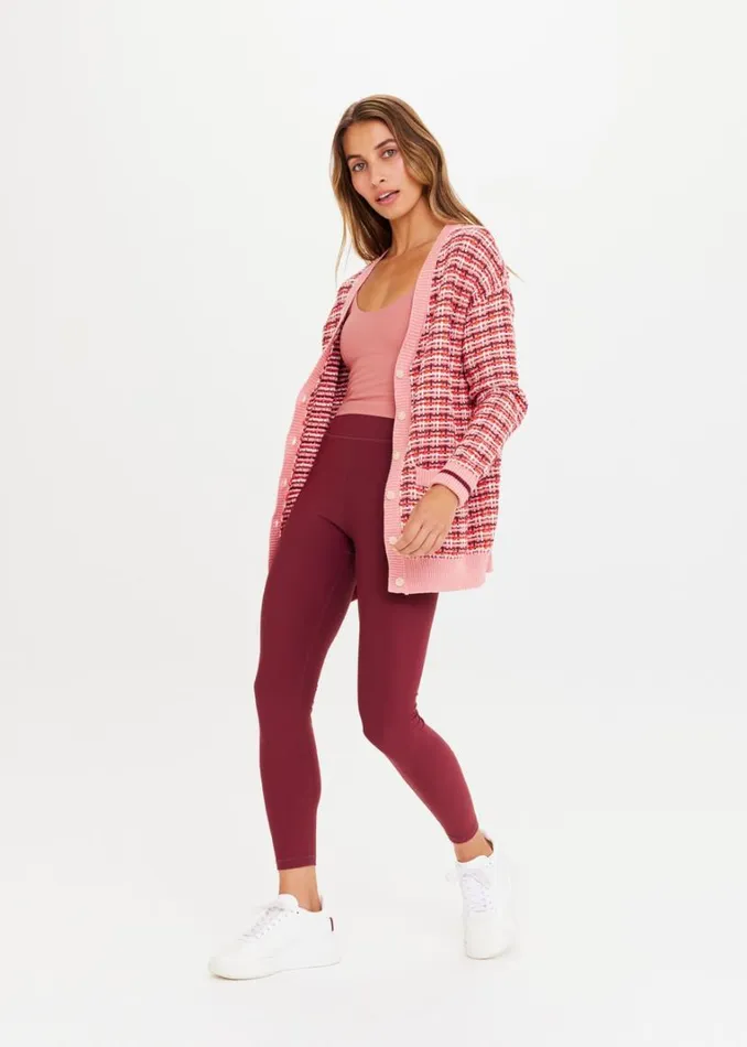 The Upside PEACHED 25IN MIDI PANT Burgundy Shop Leggings The Upside PEACHED 25IN MIDI PANT Burgundy Shop Leggings
