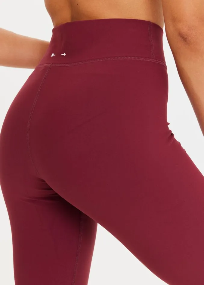 The Upside PEACHED 25IN MIDI PANT Burgundy Shop Leggings The Upside PEACHED 25IN MIDI PANT Burgundy Shop Leggings