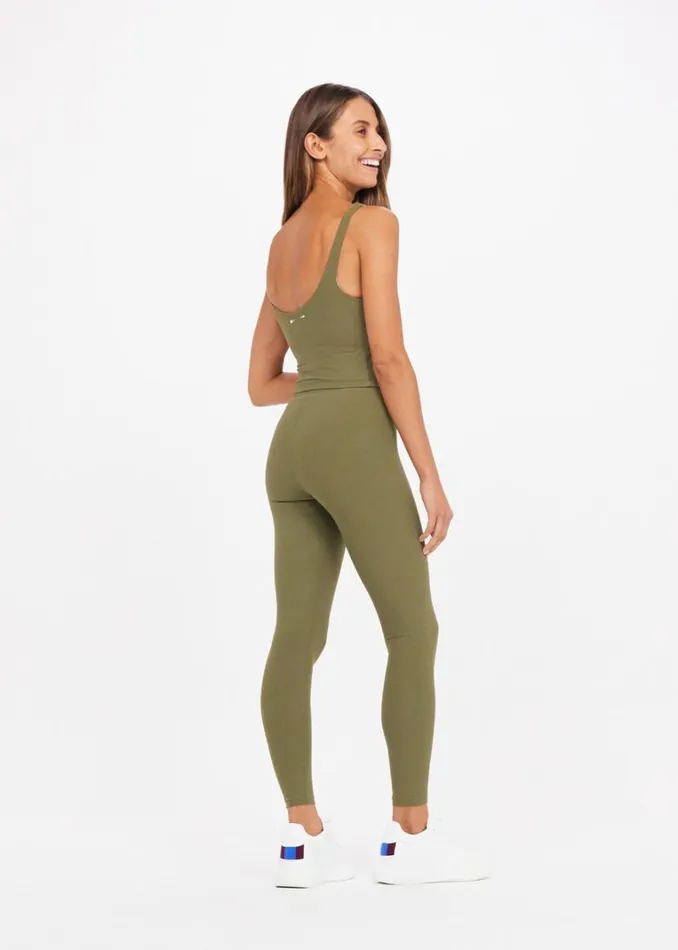 The Upside PEACHED 25IN MIDI PANT Olive Shop Leggings The Upside PEACHED 25IN MIDI PANT Olive Shop Leggings