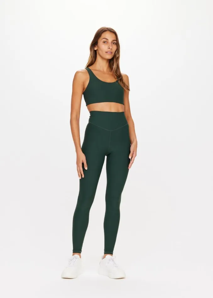 The Upside PEACHED 28IN HIGH RISE PANT British Racing Green Shop Leggings