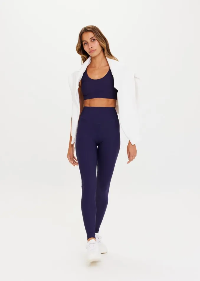 The Upside PEACHED 28IN HIGH RISE PANT Navy Shop Leggings The Upside PEACHED 28IN HIGH RISE PANT Navy Shop Leggings
