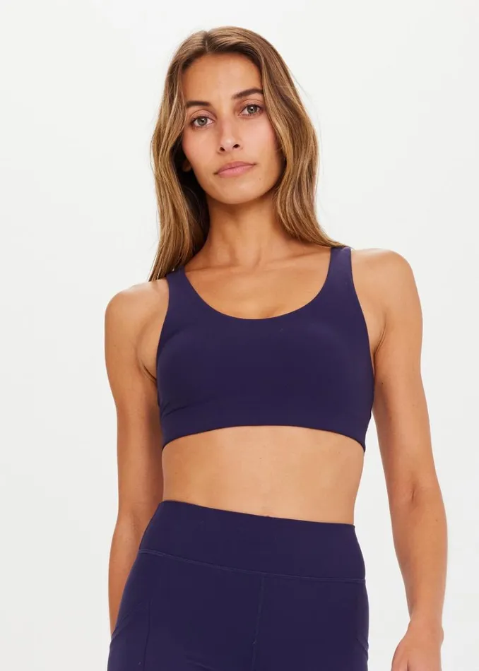 The Upside PEACHED JADE BRA Navy Shop Sports Bras