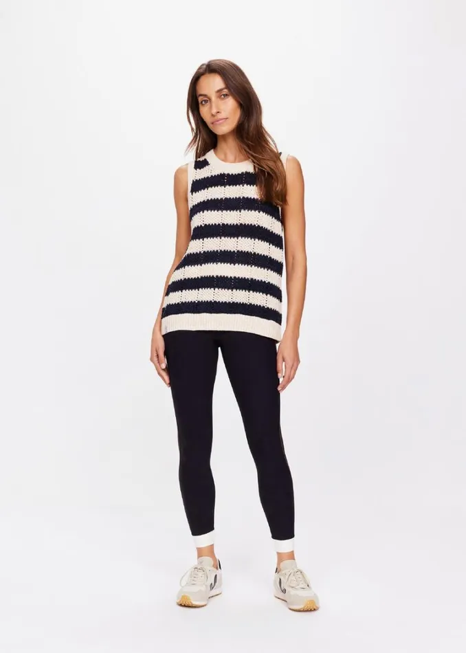 The Upside QUEENS NELSON KNIT VEST Stripe Shop Shirts and Tanks