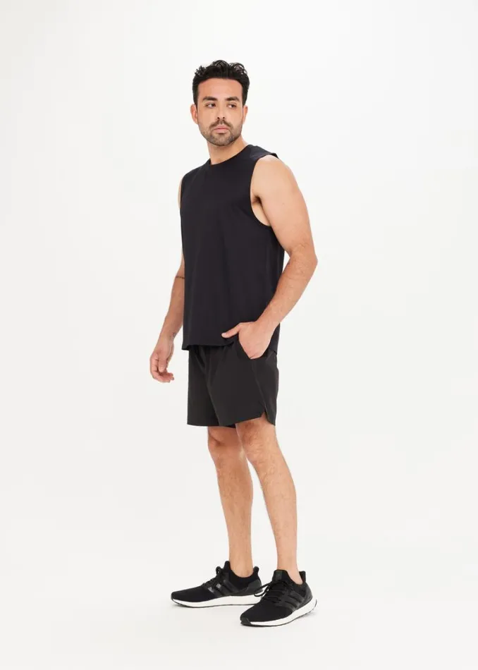 The Upside QUICK DRY KEANU MUSCLE TANK Black Shop Tops The Upside QUICK DRY KEANU MUSCLE TANK Black Shop Tops