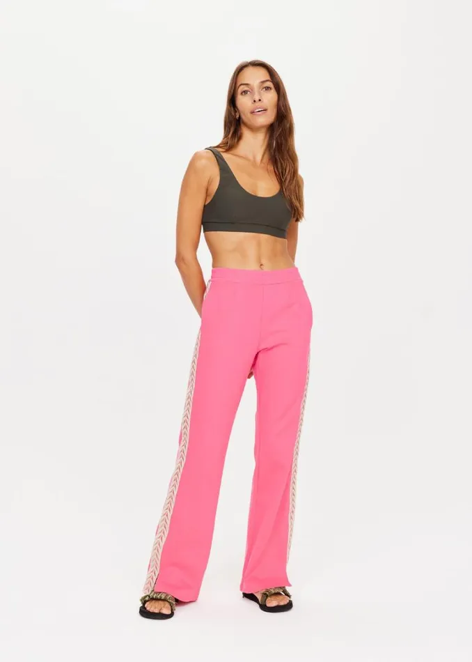 The Upside REN PETRA FLARE PANT Neon Pink Shop Pants The Upside REN PETRA FLARE PANT Neon Pink Shop Pants