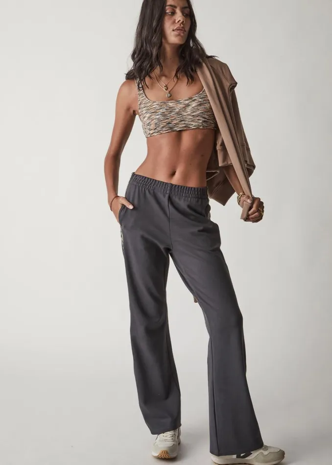 The Upside REN PETRA FLARE PANT Washed Black Shop Pants