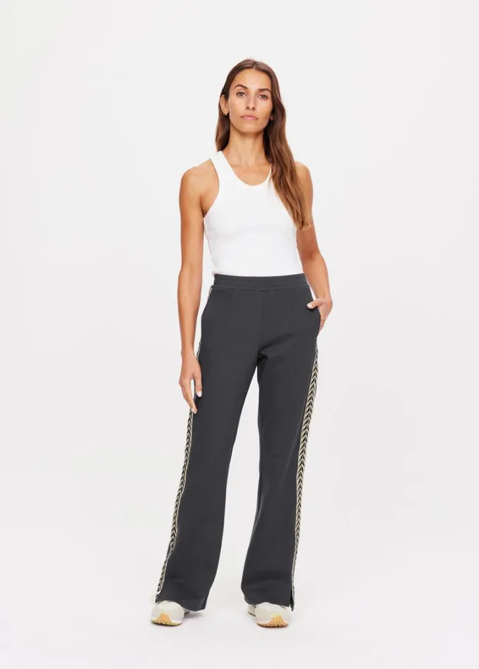 The Upside REN PETRA FLARE PANT Washed Black Shop Pants The Upside REN PETRA FLARE PANT Washed Black Shop Pants