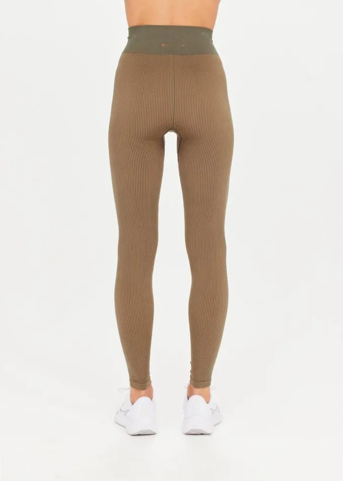 The Upside RIBBED SEAMLESS 28IN PANT Khaki Shop Leggings