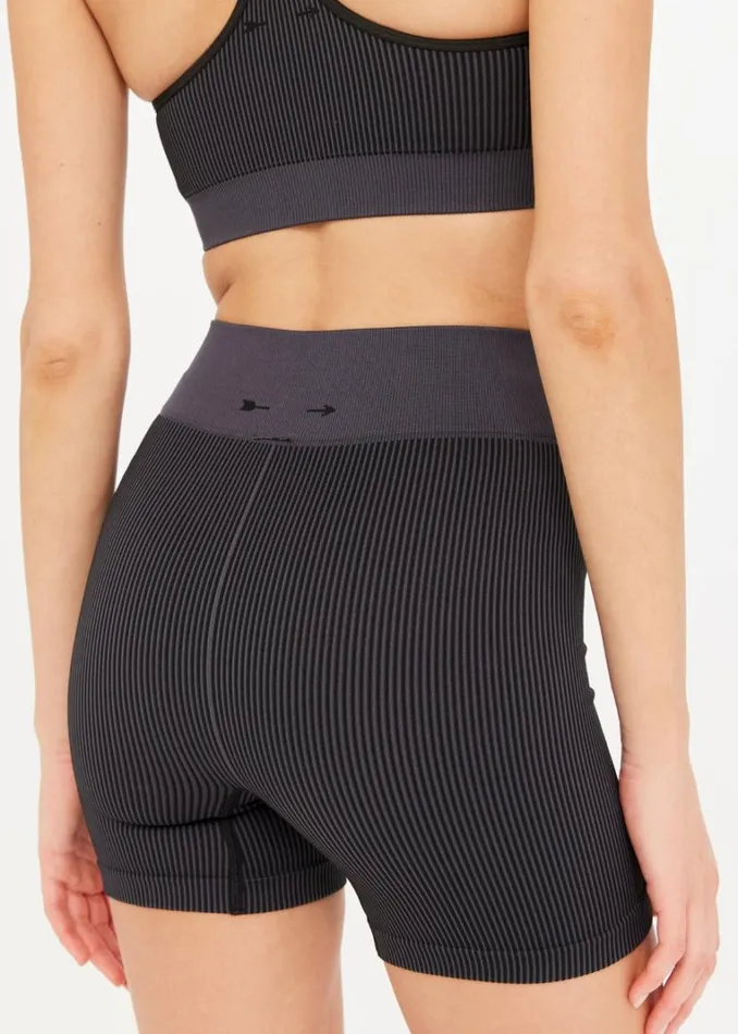 The Upside RIBBED SEAMLESS 5IN SPIN SHORT Black Shop Shorts The Upside RIBBED SEAMLESS 5IN SPIN SHORT Black Shop Shorts