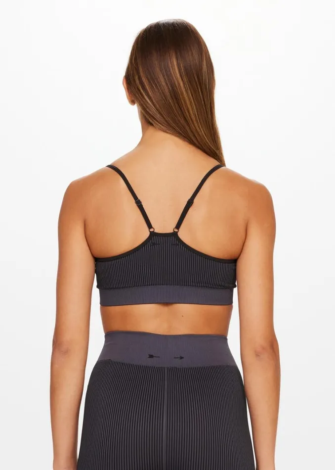 The Upside RIBBED SEAMLESS ZAHRA BRA Black Shop Sports Bras The Upside RIBBED SEAMLESS ZAHRA BRA Black Shop Sports Bras
