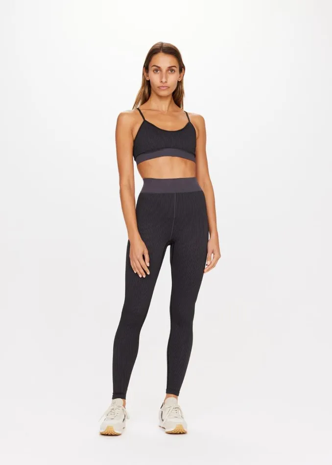 The Upside RIBBED SEAMLESS ZAHRA BRA Black Shop Sports Bras The Upside RIBBED SEAMLESS ZAHRA BRA Black Shop Sports Bras