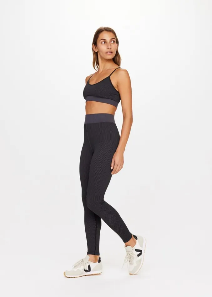 The Upside RIBBED SEAMLESS ZAHRA BRA Black Shop Sports Bras The Upside RIBBED SEAMLESS ZAHRA BRA Black Shop Sports Bras
