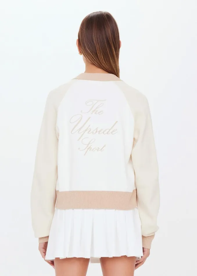 The Upside RODEO HALLIE KNIT BOMBER White Shop Jackets and Coats The Upside RODEO HALLIE KNIT BOMBER White Shop Jackets and Coats