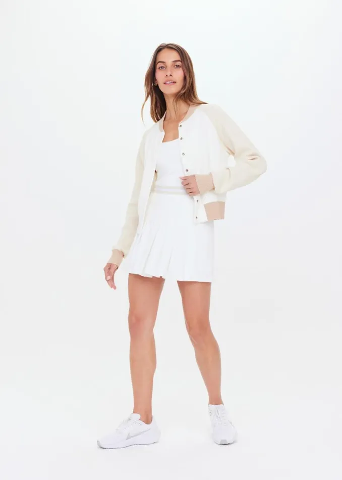 The Upside RODEO HALLIE KNIT BOMBER White Shop Jackets and Coats The Upside RODEO HALLIE KNIT BOMBER White Shop Jackets and Coats