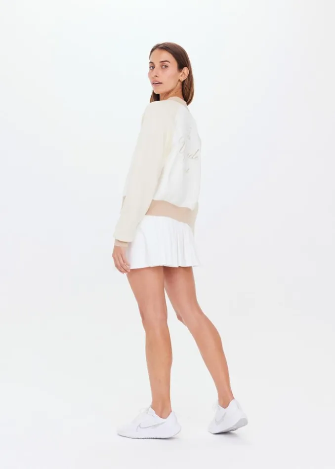 The Upside RODEO HALLIE KNIT BOMBER White Shop Jackets and Coats The Upside RODEO HALLIE KNIT BOMBER White Shop Jackets and Coats