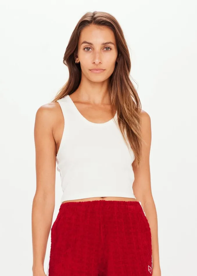 The Upside SOPHIE CROP White Shop Shirts and Tanks