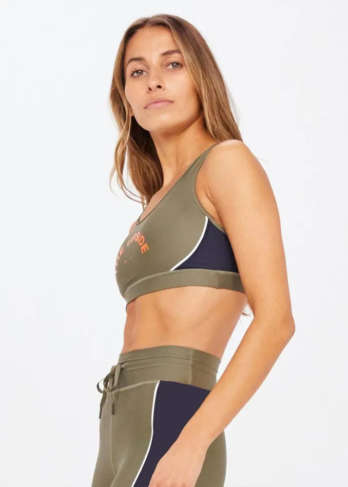 The Upside TRACK GEORGIA BRA Olive Shop Sports Bras The Upside TRACK GEORGIA BRA Olive Shop Sports Bras
