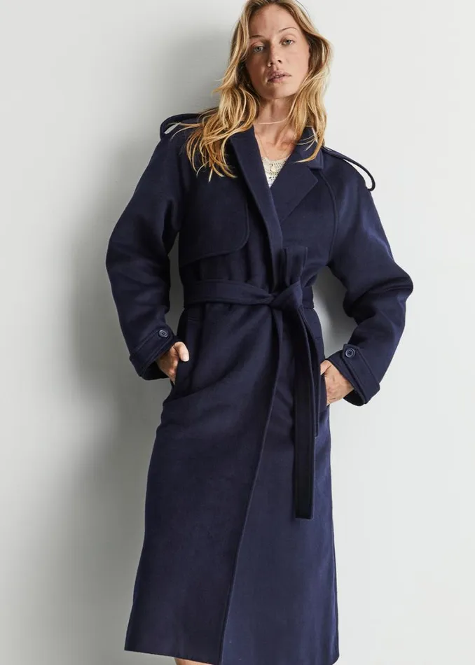 The Upside VOSS COAT Navy Shop Jackets and Coats