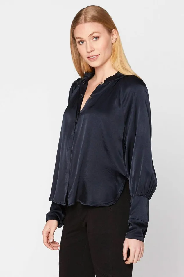 Thomasin Blouse Anchor Navy Clothing XCVI ShirtsBlouses