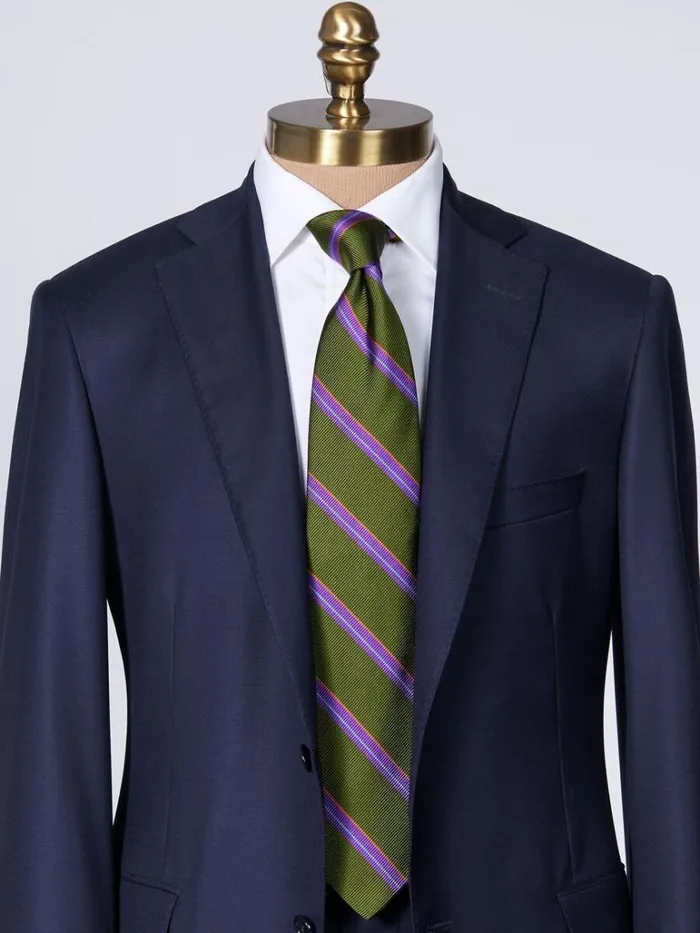 Ties Mens Paul Stuart Mogador Deco Stripe Tie Green