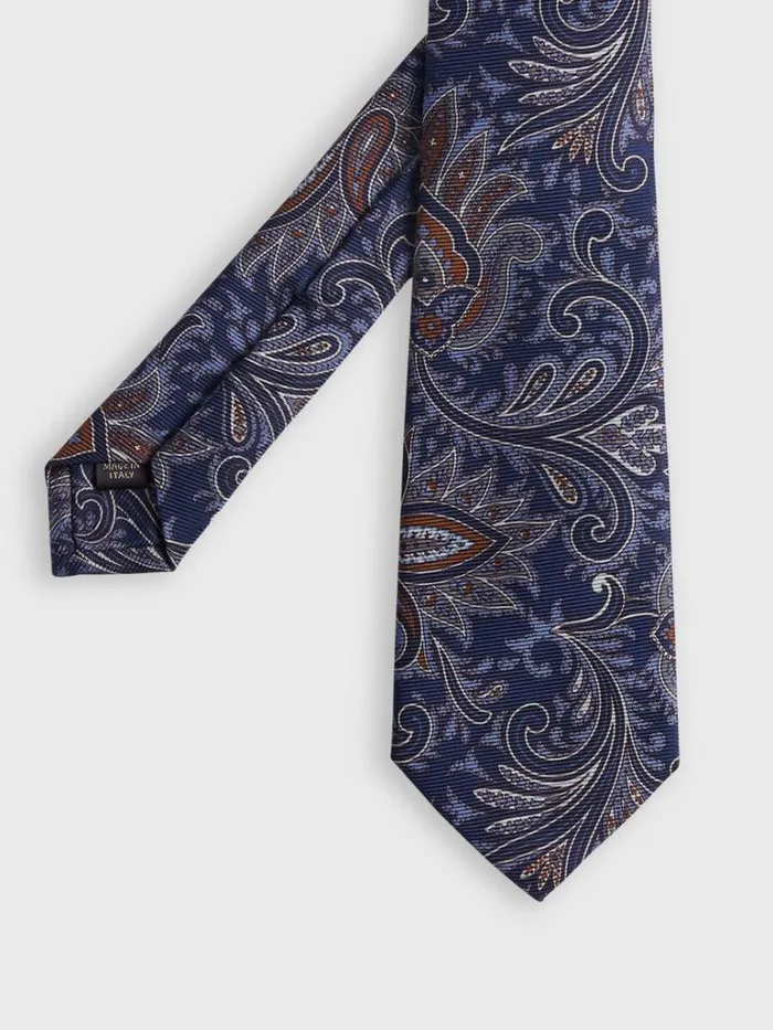 Ties Mens Paul Stuart Printed Silk Paisley Tie Beige