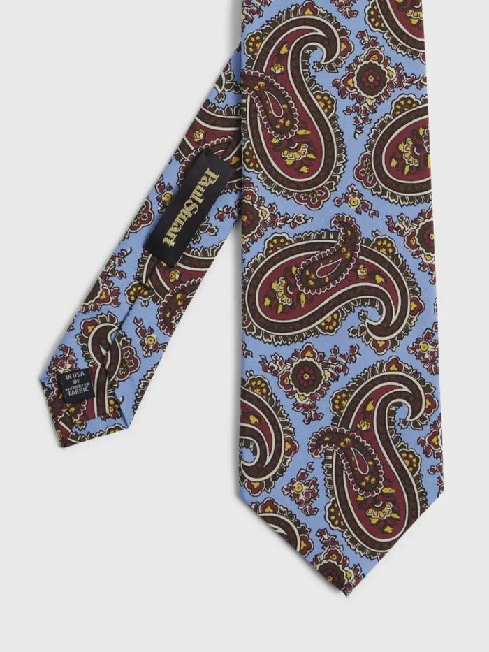 Ties Mens Paul Stuart Printed Silk Summer Tossed Pine Tie Green