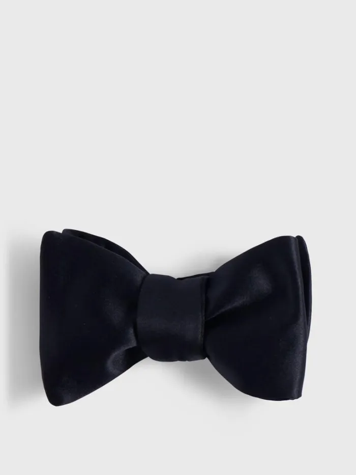Ties Mens Paul Stuart Satin Blunt Edge Bow Tie Black