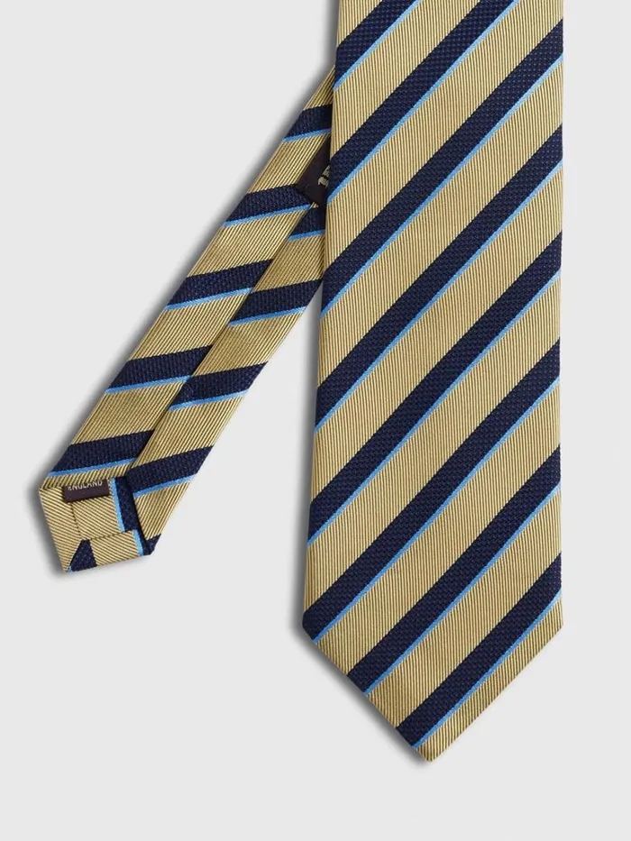 Ties Mens Paul Stuart Silk Jacquard Stripe Tie Blue