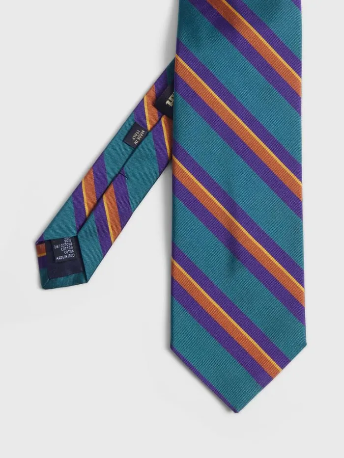 Ties Mens Paul Stuart Silk Mogador Stripe Tie Brown