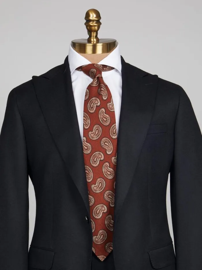 Ties Mens Paul Stuart Silk Paisley Unlined Tie Brown Ties Mens Paul Stuart Silk Paisley Unlined Tie Brown