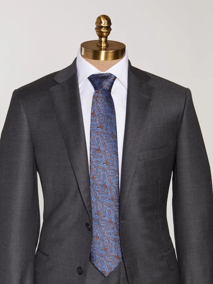 Ties Mens Paul Stuart Small Jacquard Paisley Tie Light Blue Ties Mens Paul Stuart Small Jacquard Paisley Tie Light Blue