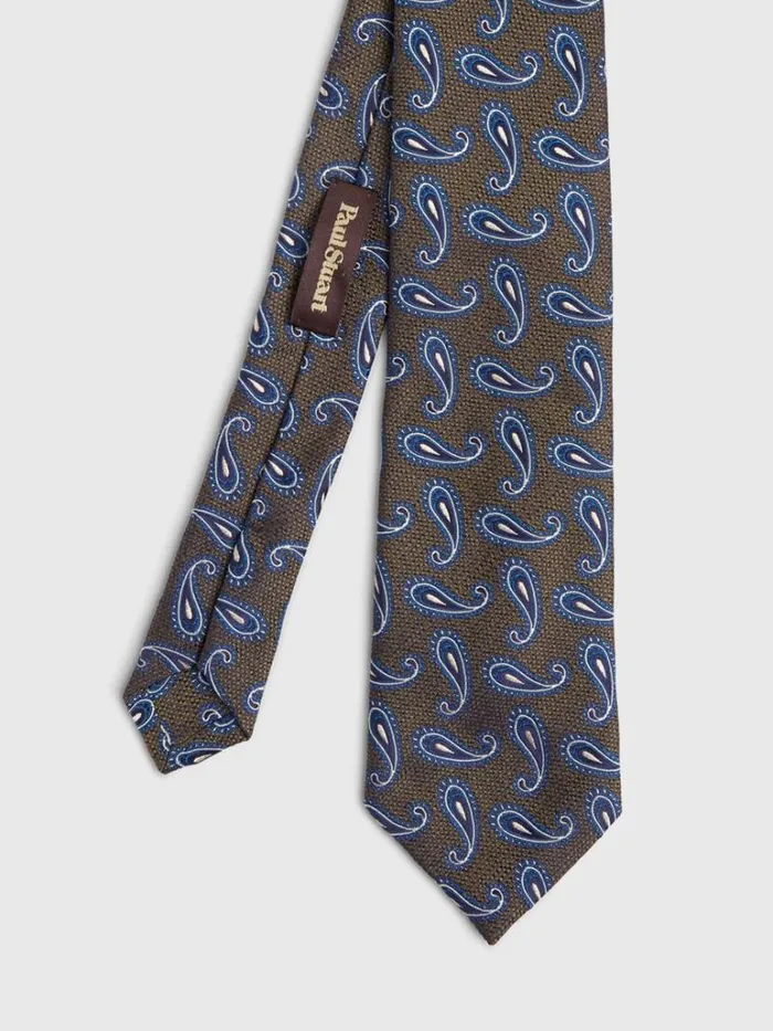Ties Mens Paul Stuart Tossed Paisley Tie Light Blue