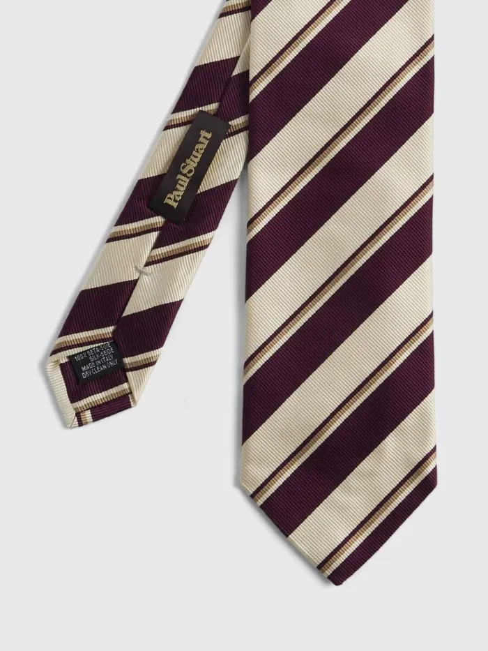Ties Mens Paul Stuart Two Color Repp Stripe Tie Navy