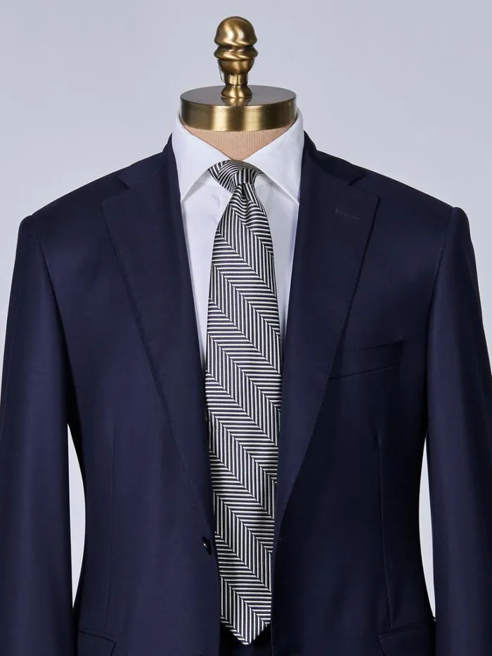 Ties Mens Paul Stuart Woven Silk Chevron Tie Navy Ties Mens Paul Stuart Woven Silk Chevron Tie Navy