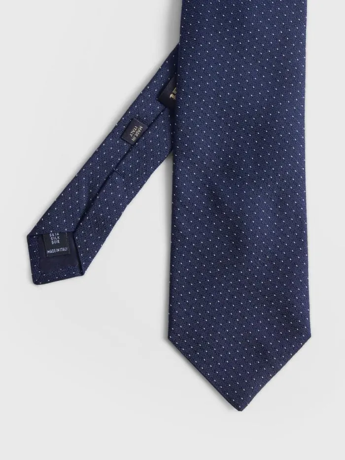 Ties Mens Paul Stuart Woven Silk Micro Pattern Tie Black