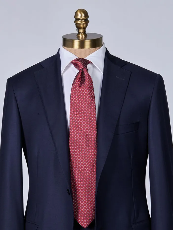 Ties Mens Paul Stuart Woven Silk Micro Pine Motiff Tie Magenta Ties Mens Paul Stuart Woven Silk Micro Pine Motiff Tie Magenta