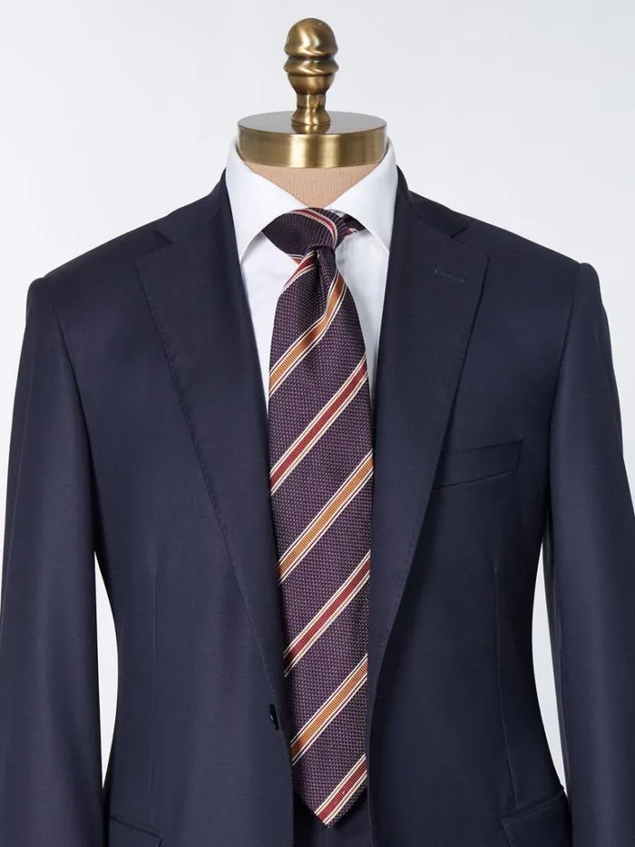 Ties Mens Paul Stuart Woven Silk Textured Stripe Tie Cream
