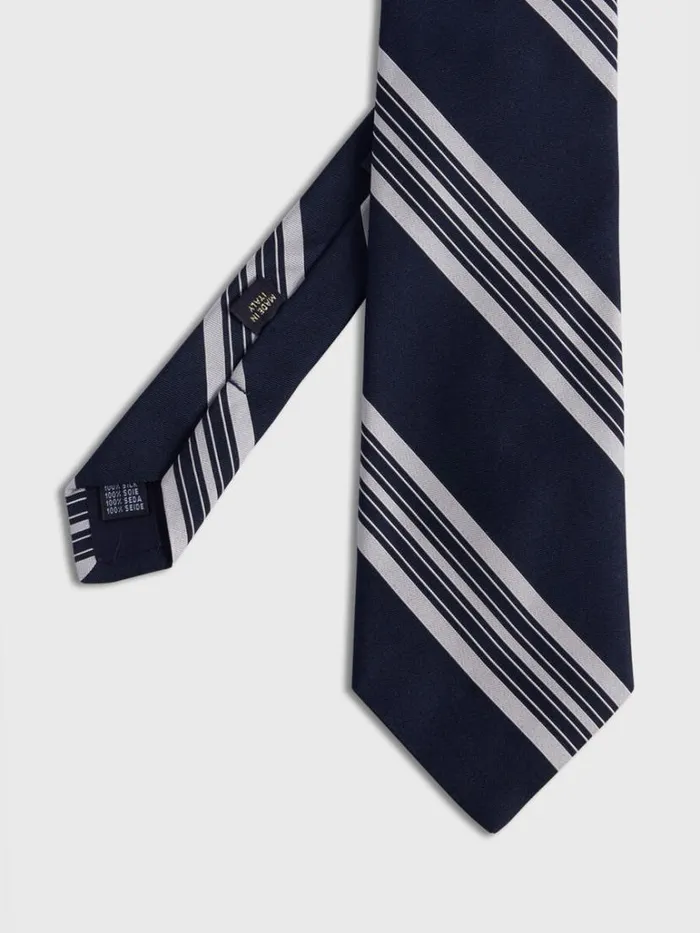 Ties Mens Paul Stuart Woven Silk Two Color Stripe Tie Burgundy