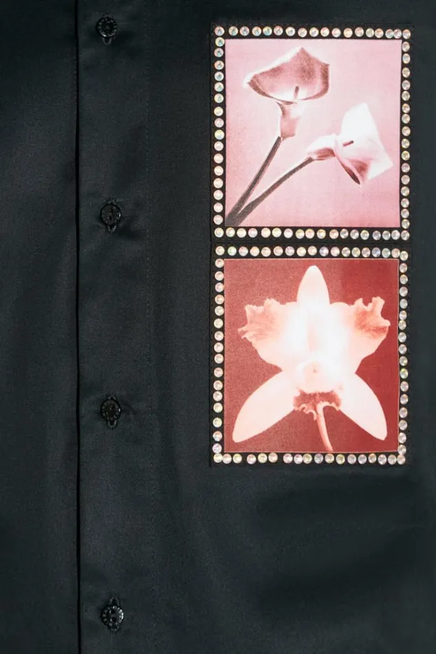 Tops Men MISBHV Lily Orchid Robert Mapplethorpe Shirt Black